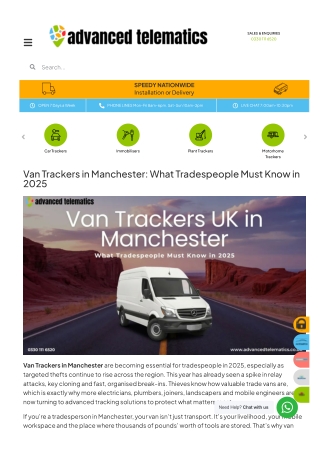 Van Trackers in Manchester: What Tradespeople Must Know in 2025