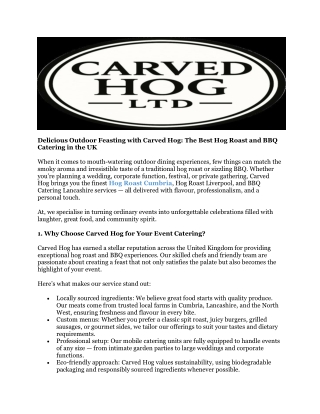 BBQ Catering Lancashire