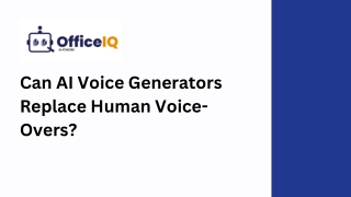 Can AI Voice Generators Replace Human Voice-Overs