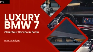 Luxury BMW 7 Chauffeur Service in Berlin