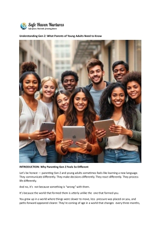 Understanding Gen Z What Parents of Young Adults Need to Know