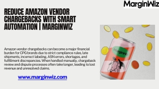 Reduce Amazon Vendor Chargebacks with Smart Automation with MarginWiz
