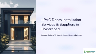 Premium uPVC Doors Installation Services & Suppliers in Hyderabad – TheGreenFort