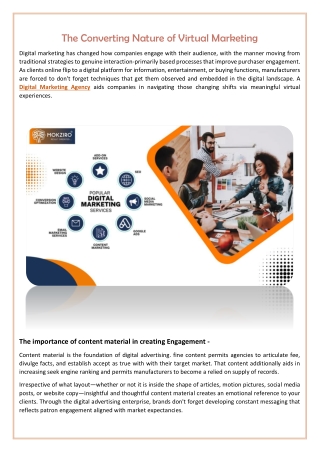 The Converting Nature of Virtual Marketing