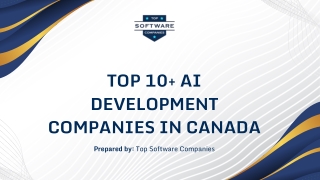Top 10  AI Development Companies in Canada