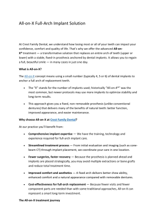 All-on-X Full-Arch Implant Solution