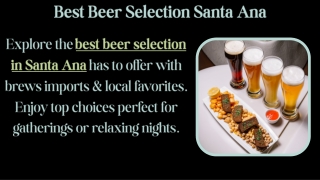 Best Beer Selection Santa Ana