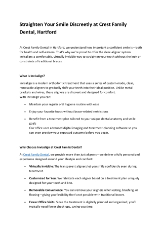 Straighten Your Smile Discreetly