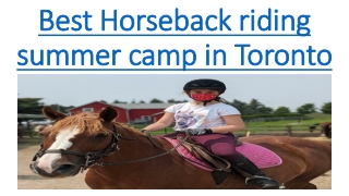 Horseback Ride Summer Camp