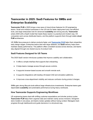Teamcenter in 2025_ SaaS Features for SMBs and Enterprise Scalability