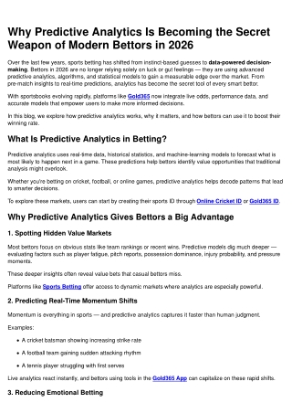 AI & Sports Betting: A Modern Bettor’s Toolkit