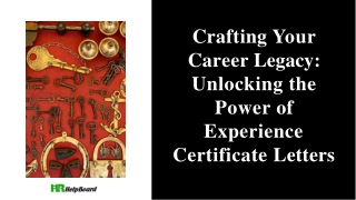 Experience Certificate