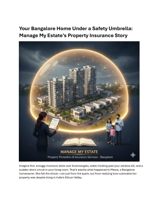 Your Bangalore Home Under a Safety Umbrella: Manage My Estate’s Property Insuran