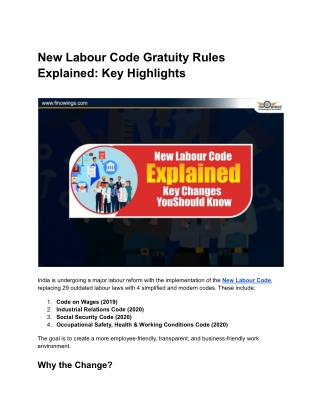 New Labour Code Gratuity Rules