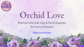 Orchid Love – Premium Orchids, Leis & Floral Supplies for Every Occasion
