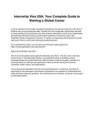 Internship Visa USA_ Your Complete Guide to Starting a Global Career