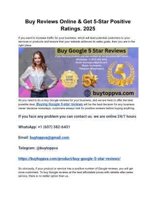 Buy Reviews Online & Get 5-Star Positive Ratings. 2025
