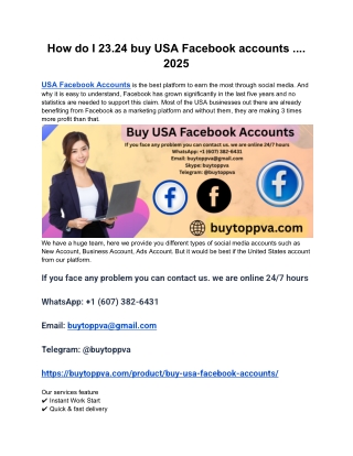 How do I 23.24 buy USA Facebook accounts .... 2025