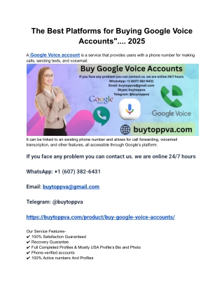 The Best Platforms for Buying Google Voice Accounts_.... 2025