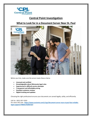 Local Process Server Minneapolis  Fast Legal Delivery