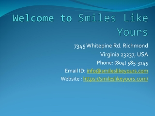 Smiles Like Yours - Community Guide Richmond