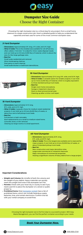 Dumpster Size Guide Choose the Right Container
