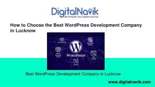Best WordPress Development Company in Lucknow