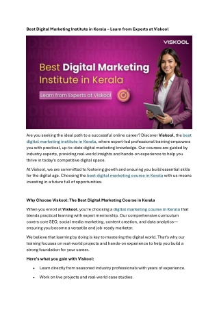 Best Digital Marketing Institute in Kerala
