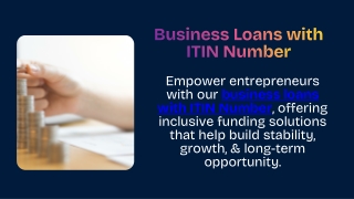 Business Loans with ITIN Number