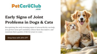Early Signs of Joint Problems in Dogs & Cats