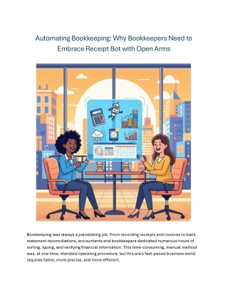Automating Bookkeeping Why Bookkeepers Need to Embrace Receipt Bot with Open Arm