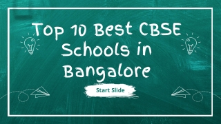 Top 10 Best CBSE Schools in Bangalore