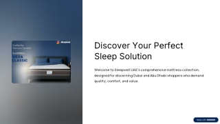 The Complete Guide to Sleepwell Mattresses in UAE