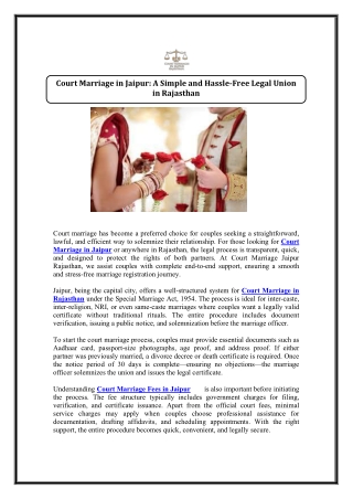 Court Marriage in Jaipur