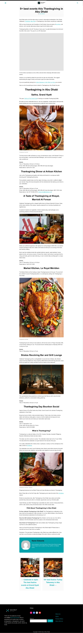 Thanksgiving In Abu Dhabi 2025 | 5  Fun Events To Celebrate