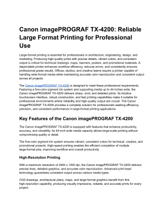 Canon imagePROGRAF TX-4200