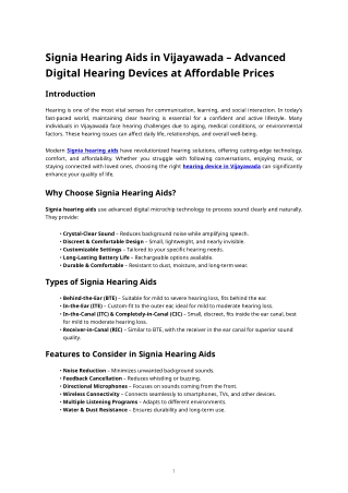 Signia Hearing Aids Vijayawada