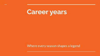 Career years