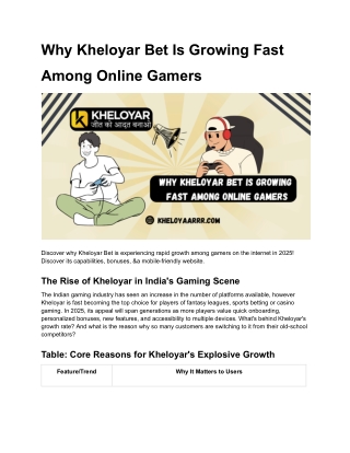 Why Kheloyar Bet Is Growing Fast Among Online Gamers