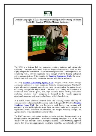 Creative Campaigns Uae