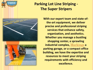 Parking Lot Line Striping - The Super Stripers