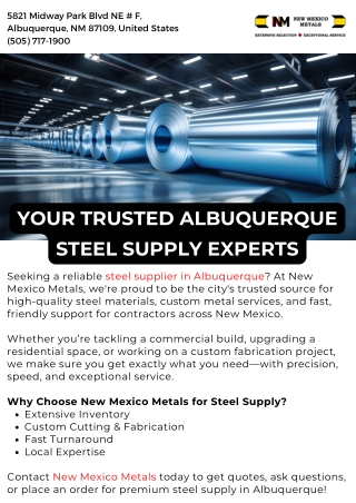 Your Trusted Albuquerque Steel Supply Experts