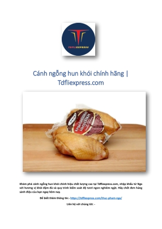 Cánh ngỗng hun khói chính hãng | Tdfliexpress.com