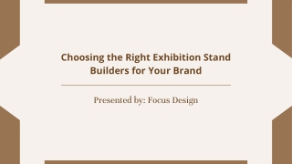 Choosing the Right Exhibition Stand Builders for Your Brand