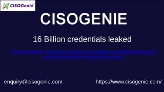 16 Billion credentials leaked