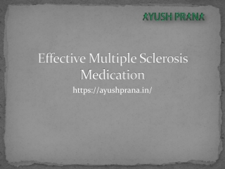 Effective Multiple Sclerosis Medication-Ayushprana