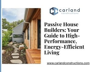 Passive House Builders Your Guide to High-Performance, Energy-Efficient Living