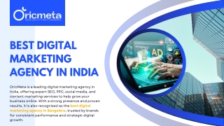 best digital marketing agency in bangalore - Oricmeta