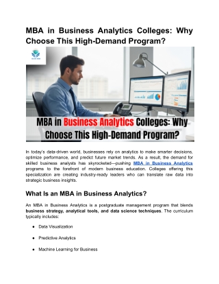 MBA in Business Analytics Colleges_ Why Choose This High-Demand Program