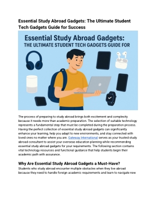 Essential Study Abroad Gadgets: The Ultimate Student Tech Gadgets Guide for Succ